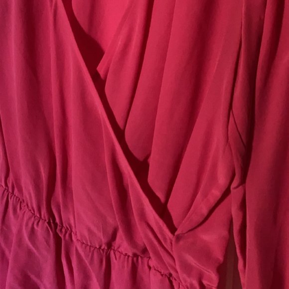 Ann Taylor - Bright Pink Silk Blouse - size small - Picture 3 of 5